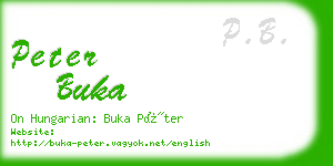 peter buka business card